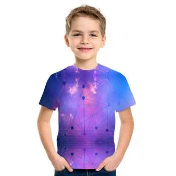2021 m. Vasarą T-Shirt Vaikų Drabužių 3D Spausdinimo Harajuku Stilius Spalvinga Marškinėliai Atsitiktinis Berniukas Mergaitė Viršų