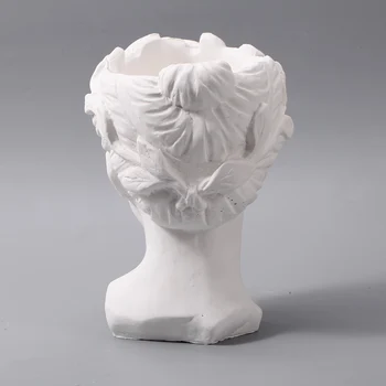 Silikono Formos Sodinamoji Žmogaus Veidas 3D Mergina Betono, Cemento Vazonas Pelėsių Rankų darbo Vaza Amatai