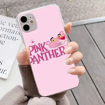 YNDFCNB Mielas animacinių filmų Pink Panther Telefono dėklas skirtas iPhone 11 12 pro XS MAX 8 7 6 6S Plus X 5S SE 2020 XR fundas