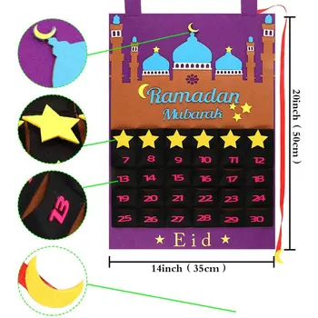 2021 Naujausias Eid Mubarakas Calendario Ramadanas Sienos Kabo Kalendorius Su Žvaigždėmis Sunumeruoti Countdown 