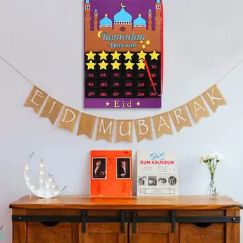 2021 Naujausias Eid Mubarakas Calendario Ramadanas Sienos Kabo Kalendorius Su Žvaigždėmis Sunumeruoti Countdown 