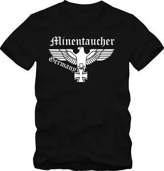 Bundeswehr Vyrų T-Shirt Vermachto kasyklų Naras T-shirt Trumpas Atsitiktinis harajuku negabaritinių marškinėliai