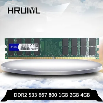 HRUIYL PC RAM DDR2 667 800 533 Mhz 1GB 2GB 4GB Atminties Memoria Modulis Kompiuterio Darbalaukio PC2-4200U PC2-5300U PC2-6400U 2G DDR 2 4G