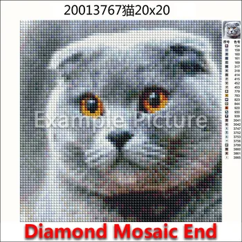 5D kvadratiniu Diamond tapybos, siuvinėjimo kryželiu animacinių filmų mergina dramblys katė tinginys 