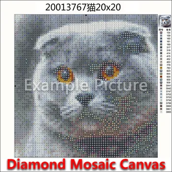 5D kvadratiniu Diamond tapybos, siuvinėjimo kryželiu animacinių filmų mergina dramblys katė tinginys 