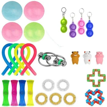 Fidget Jutimo Žaislo Pakuotės Įtempių Žaislai Autizmo Nerimas Reljefas Streso Burbulas Fidget Žaislai Vaikams Suaugusieji