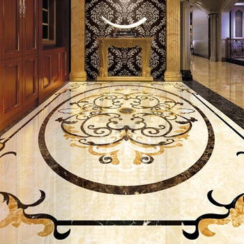 Custom 3D Tapetai, Grindų Europos Stiliaus Marmuro Modelio Sieniniai Kambarį Viešbutyje Koridoriaus Grindų Plytelės PVC Lipnios Etiketės