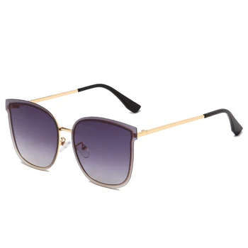 Naujas Mados Negabaritinių Taškus Akiniai nuo saulės Prabangos Prekės ženklo Dizaino Moterų Metalo Saulės akiniai UV400 Atspalvių Akių oculos de sol