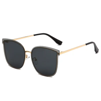 Naujas Mados Negabaritinių Taškus Akiniai nuo saulės Prabangos Prekės ženklo Dizaino Moterų Metalo Saulės akiniai UV400 Atspalvių Akių oculos de sol