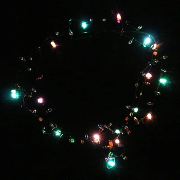 1 Vnt. Mini Mirksi Šviesos Mirksi Žiburiai Kalėdų Kostiumas Karoliai 8 LED Lemputės LXH