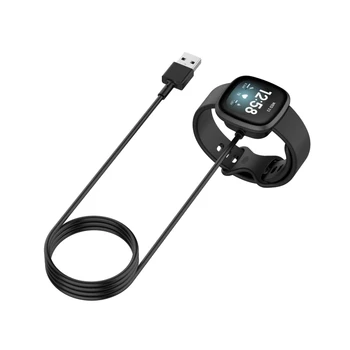 Doko Stotis Įkroviklis Adapteris USB Įkrovimo Kabelis Bazės Laidą Laidą Fitbit Prasme/Versa 3 Smartwatch Atvirkščiai 1 2 Lite Smart Žiūrėti