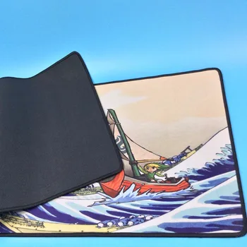 Mairuige Nemokamai Shippng Vėjo Banga 900*400*3mm Nešiojamas Žaidimų Didelės Pelės Mygtukai Fiksavimo Krašto Kilimėlis Kilimėlis Anime LOL ir Dota2, CS GO