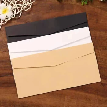 30 VNT Ilgai voką, dovanų paketas retro nostalgija kraft popieriaus voką tuščią paprastas baltas juodas vokas atvirukas