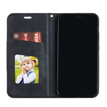 Odinis Magnetinis Flip Case for Samsung Galaxy S20 Ultra 20 Pastaba Plus A21s M31 A31 A51 A71 A70 S8 Piniginės Kortelės Laikiklio Dangtelį etui