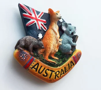 Australijos Vėliava Šaldytuvas Magnetas Koala Kengūros Dervos Šaldytuvas Magnetinis Lipdukas Suvenyras Namų Virtuvės Dekoracijos