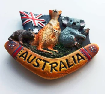 Australijos Vėliava Šaldytuvas Magnetas Koala Kengūros Dervos Šaldytuvas Magnetinis Lipdukas Suvenyras Namų Virtuvės Dekoracijos