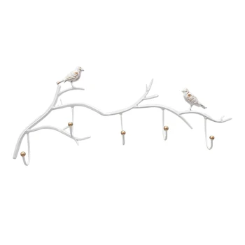 Retro 6 kablys kaustytomis geležies paukščių kablys kablio paukščių formos lapų sienos suknelė skraiste, kablys klavišą kailio savininkas bžūp pakaba namų puošybai