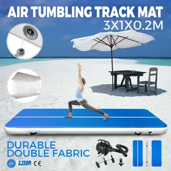 6x2x0.2m Inflatable Gym Mat Air Track Cheerleading Tumbling Gymnastics+Pump UK