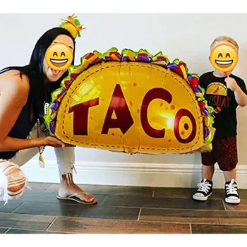 2 Taco Balionas ir 2 Kaktusas Balionus Fiesta Dekoracijos, Baby Shower, Meksikos Nuotakos Dušas Arba Gimtadienio Dekoras