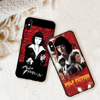 Pulp Fiction Minkštas Viršelis Atveju iPhone 12 11 Pro X XS XR Max