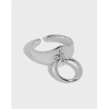 Ispanijos nišą dizainas paprastas, sklandus Diamond žiedai yra tekstūra Europos S925 sterlingas sidabro atidaryti žiedai yra didmeninės moterims