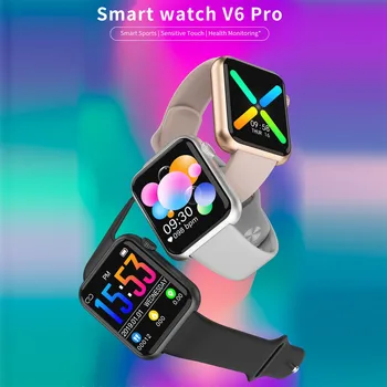 V6 Pro Smart Žiūrėti 1.44 į Pedometer Širdies ritmo Miego Fitneso Sporto Smartwatch Moterims, Vyrams, Skaitmeniniai Laikrodžiai Counter Sveikatos