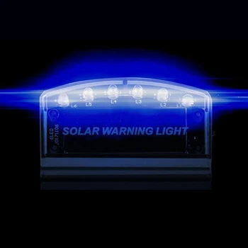 6 Led Auto Saulės Analoginis Anti-theft Įspėjamoji Lemputė Įkroviklis, Automobilių Signalizacijos Lemputė Jutiklio Apsaugos Įspėjamoji Lemputė
