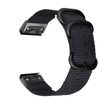 26mm Quick Fit Watchband Garmin Fenix 5X Plius 6X Pro 3 3HR TACTIX DELTA Priedai Nailono Drobės Watchband Garmin Enduro