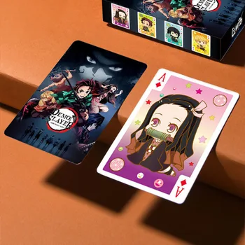Anime Demon Slayer Žaidimo Kortas Animacinių Filmų Mielas Kamado Tanjirou Nezuko Žaidimo Kortelės Cosplay Rekvizitai Žaislas