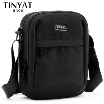 TINYTA krepšys vyrų šviesos vyrų pečių maišą 9.7 'pad 9 kišenėje vandeniui atsitiktinis pečių maišą juodos drobės krepšys T5009