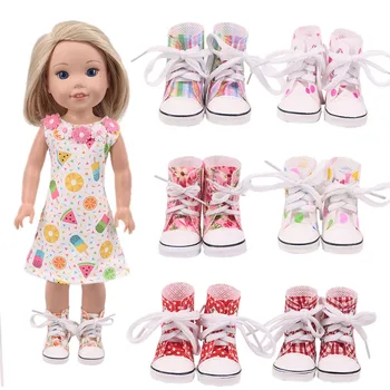 Lėlės Batus, Drabužius, 5Cm High-top Drobė Batai Batai 14.5 Colių Nancy American Doll& EXO Lėlės Mūsų Kartos mergaičių Žaislas Dovana