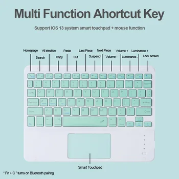 NAUJOJI Bluetooth Klaviatūra CaseCase su klaviatūra, skirta 