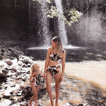 Motina Dukra maudymosi kostiumėlį, Maudymosi Kostiumai Bikini vientisas maudymosi Kostiumėliai, Mama ir Kūdikis Mergaitė Atitikimo Šeimos Drabužius Plaukimo Paplūdimio