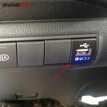 Automobilinis USB Įkroviklis Greitai Įkrauti QC3.0 Skaitmeninis Displėjus, Auto Adapterio Lizdas Toyota Corolla 2019 2020 2021