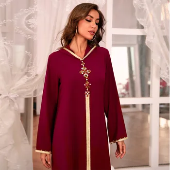 Prabanga Musulmonų Abaja Diamond Kimono Suknelė, Hijab Turkų, Arabų Dubajus Ramadanas Eid Afrikos, Islamo De Moda Musulman Djellaba Femme