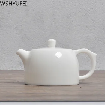 Rankų darbo Prabangūs balti porceliano arbatinukas dramblio kaulo balta arbatinukas arbatos rinkinys Kinų arbatos kambarys etiketas priemonė Namų vyno rinkinys
