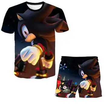 Vaikai Nustatyti Drabužių Animacinių filmų T Shirts Mergina 2021 Sonic - T-shirt Vaikų Drabužiai Berniukams Marškinėlius+trumpas Ziajać 2vnt Paauglių Mergaičių Tee Viršūnės