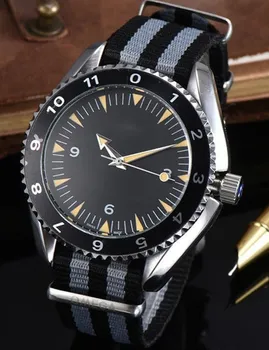 2019 Naujas Klasikinis Vyrų Automatinis Mechaninis Laikrodis James Bond 007 Šmėkla Sporto Nerūdijančio Plieno Drobės Laikrodis Stiklo Atgal