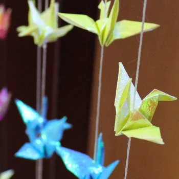 20Pcs Blizgučiai Spalvingas Origami Popieriaus Kranai Girliandas Užuolaidų Sulankstyti Paukščių Valentino Dieną Vestuvių Baby Shower Partija Pasisako