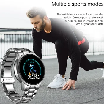 LIGE 2020 Naujas Smart Watch Vyrų Širdies ritmas, Kraujo Spaudimas Informacija Priminimas Sporto Vandeniui Smart Watch 