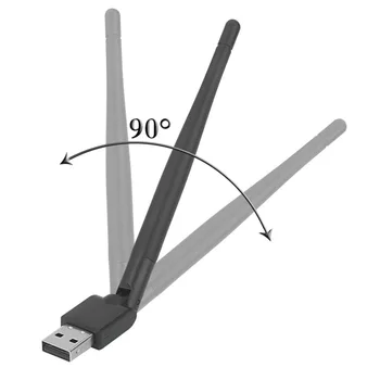 Rt5370 USB 2.0 150Mbps WiFi Antenos MTK7601 Belaidžio Tinklo Kortelė 802.11 b/g/n LAN Adapteris su sukiojamomis Antenos dropshipping