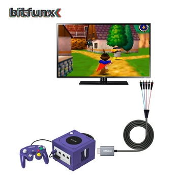 Bitfunx Component Video 5RCA YPbPr Kabelis skirtas Nintendo GameCube NGC Digital AV Išvestis Aukštos Kokybės Vaizdas