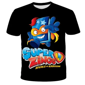 3D Berniukai Super Zings Bamblys Tees Spausdinti Merginos, Juokingi marškinėliai Superzing Vaikų 2021 Paauglių Vasaros Drabužiai Vaikams, Drabužiai Mergaitėms, Topai