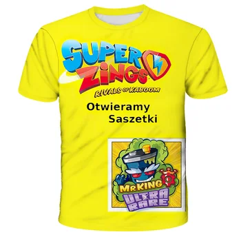 3D Berniukai Super Zings Bamblys Tees Spausdinti Merginos, Juokingi marškinėliai Superzing Vaikų 2021 Paauglių Vasaros Drabužiai Vaikams, Drabužiai Mergaitėms, Topai