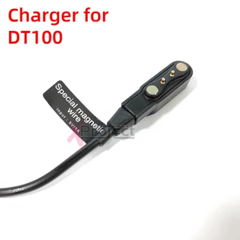DT100 Originalus Magnetinis įkroviklis, Laidas smart žiūrėti DT100 smartwatch vyrai moterys 2pin USB Maitinimo Įkroviklis Žiūrėti Magnetas Įkrovimas