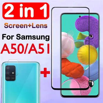 Apsauginis Stiklas Samsung Galaxy A50 A51 51 50 Kino Grūdintas Stiklas samsun Gaxaly Screen Protector 50a 51e 3D Tremped 2in1