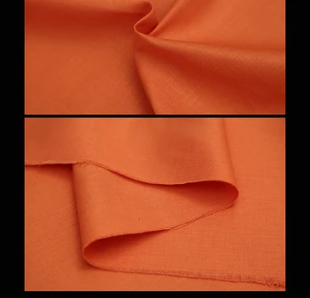 Šviežia Italijos Importuotų Oranžinė/Rausva Juoda Paprasto Ruoželiniu Tekstūros Lininis Audinys