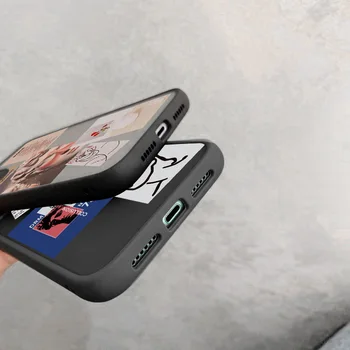 Mados Meno Modelio Telefono dėklas Skirtas iPhone 11 12 Pro Max 7 8 Plus Matte Aišku, Sunku, PC Galinį Dangtelį 