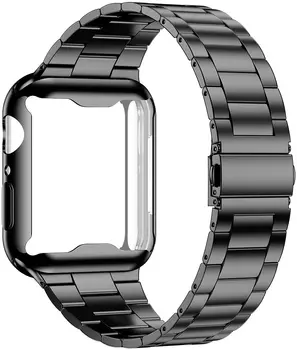 Byloje+diržu, Apple Watch band 42mm/38mm Priedai Nerūdijančio Plieno diržas metalo Apyrankė IWatch serijos 3 4 5 6 SE 40mm 44mm
