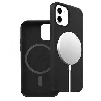 Už Magsafe Magnetinio Atveju iPhone 12 Pro Max Mini Minkštas Silikoninis Telefono dėklas Skirtas iPhone 12 Galinį Dangtelį Paramos Belaidžio Įkrovimo